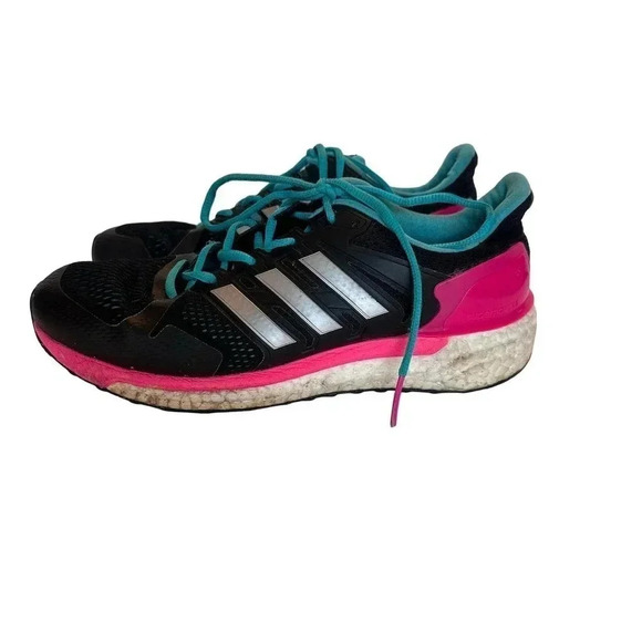 Adidas Supernova Boost ST black pink teal women's 8.5‎ sneakers - Picture 2 of 7